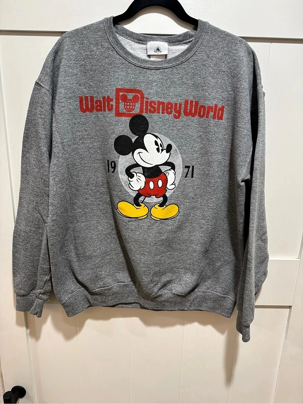 Disney Walt Disney World Mickey Mouse 1971 Grey Sweatshirt Walt World Mickey
